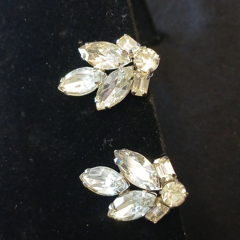 Albert Weiss Silver and Crystal Earrings